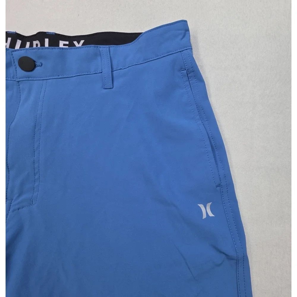 NEW Hurley All Day Hybrid Shorts Mens 36 Blue Quick Dray Reflective Stretch $50